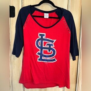 Women's 5th & Ocean St Louis Cardinals 3/4 Sleeve XL Top